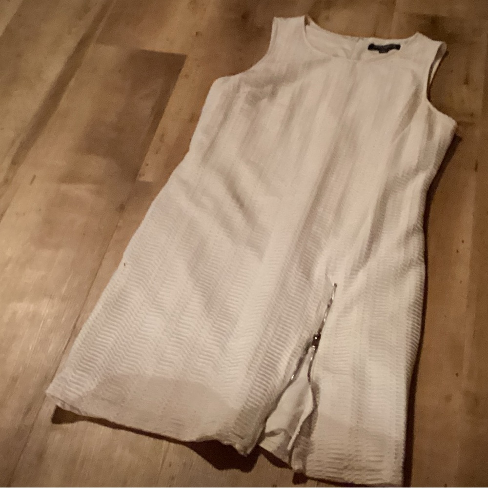 Sharagano girls size 12 off white dress excellent condition sleeveless